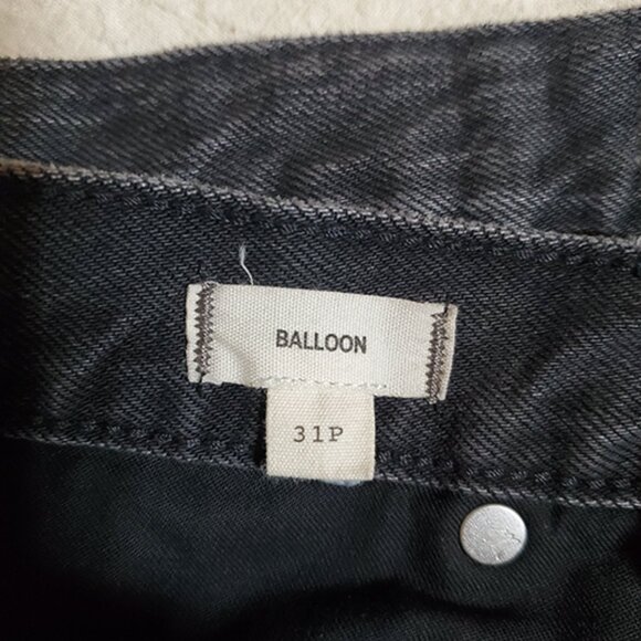 Madewell Cropped Balloon Jean Black wash Size 31P - Picture 14 of 16